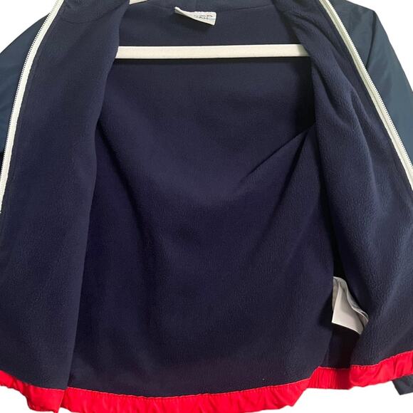 Columbia Boys Size 4T Red Navy Blue Fleece Lined Full Zip Hooded Jacket - Picture 5 of 8
